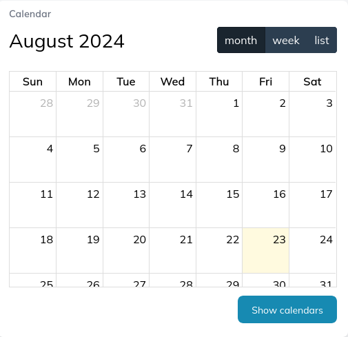 Calendar